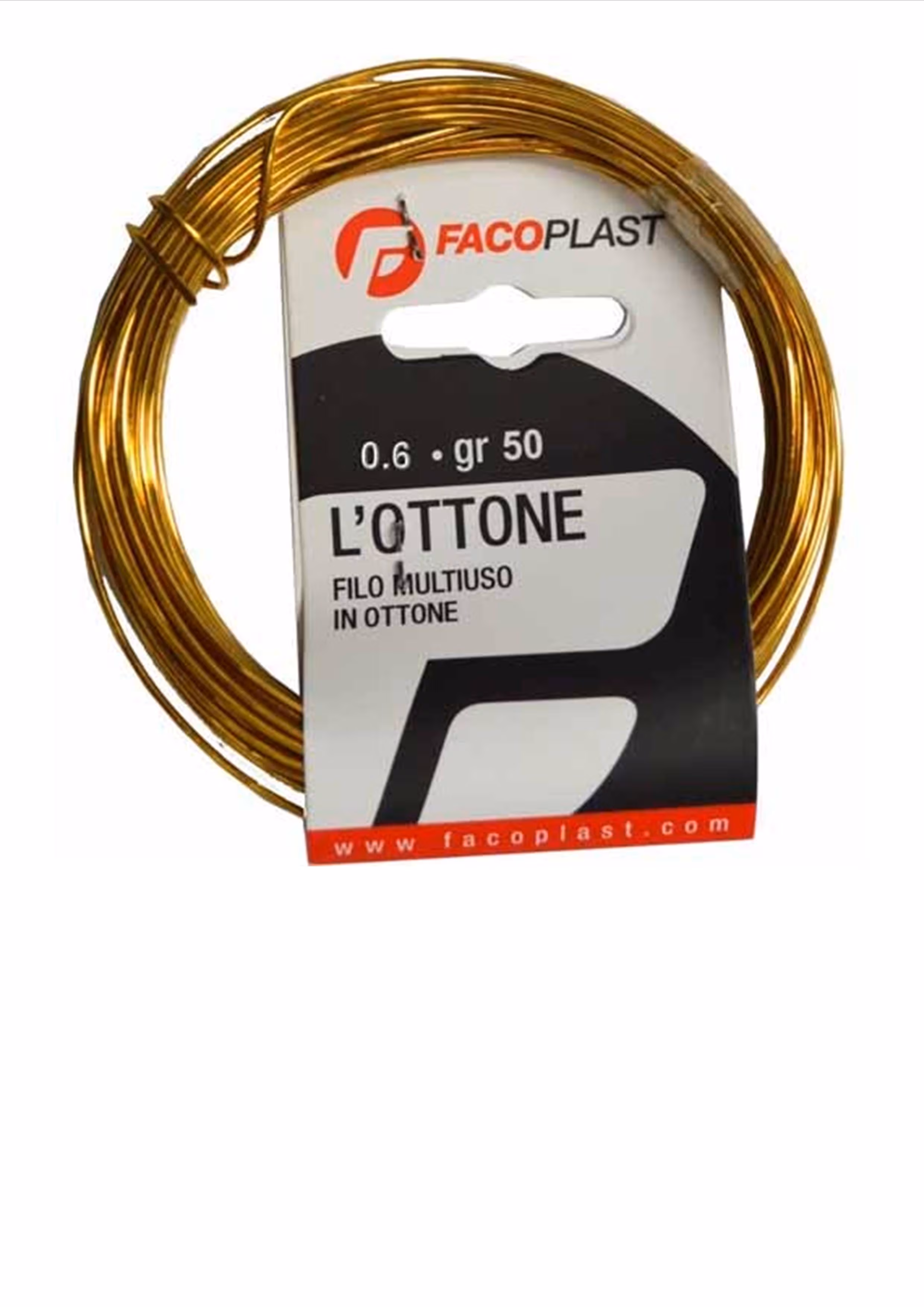 Faco Plast Binding Wire - Brass 50gm (20m) 0.6mm