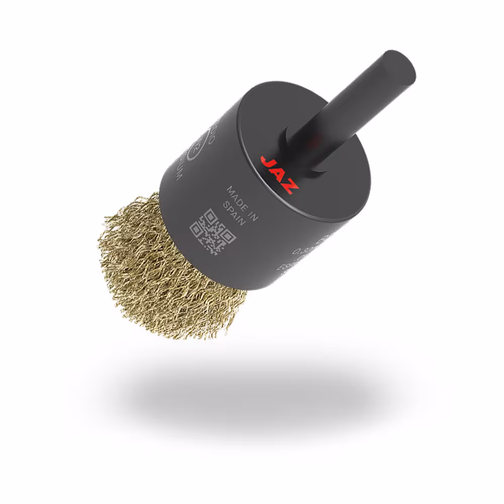 Jaz End Brush 26mm x 30mm x 0.3mm - 6mm Shank - Coated Steel Loose - Tapered (BRUE-2601)