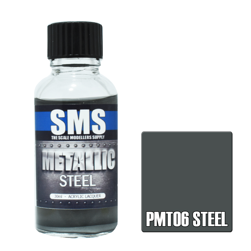 AIRBRUSH PAINT 30ML METALLIC STEEL ACRYLIC LACQUER SCALE MODELLERS SUPPLY -  Buy Tools Online